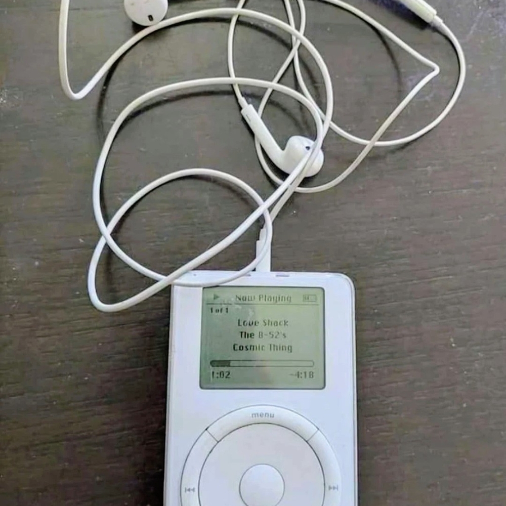 Apple White Portable Audio Player